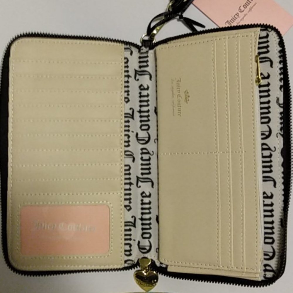 Juicy Couture Pink and Cream Floral Wallet with Gold Logo - Picture 4 of 7